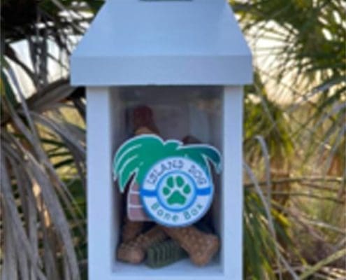 Creating Pet Waste Bag Clean Up station with Treats.